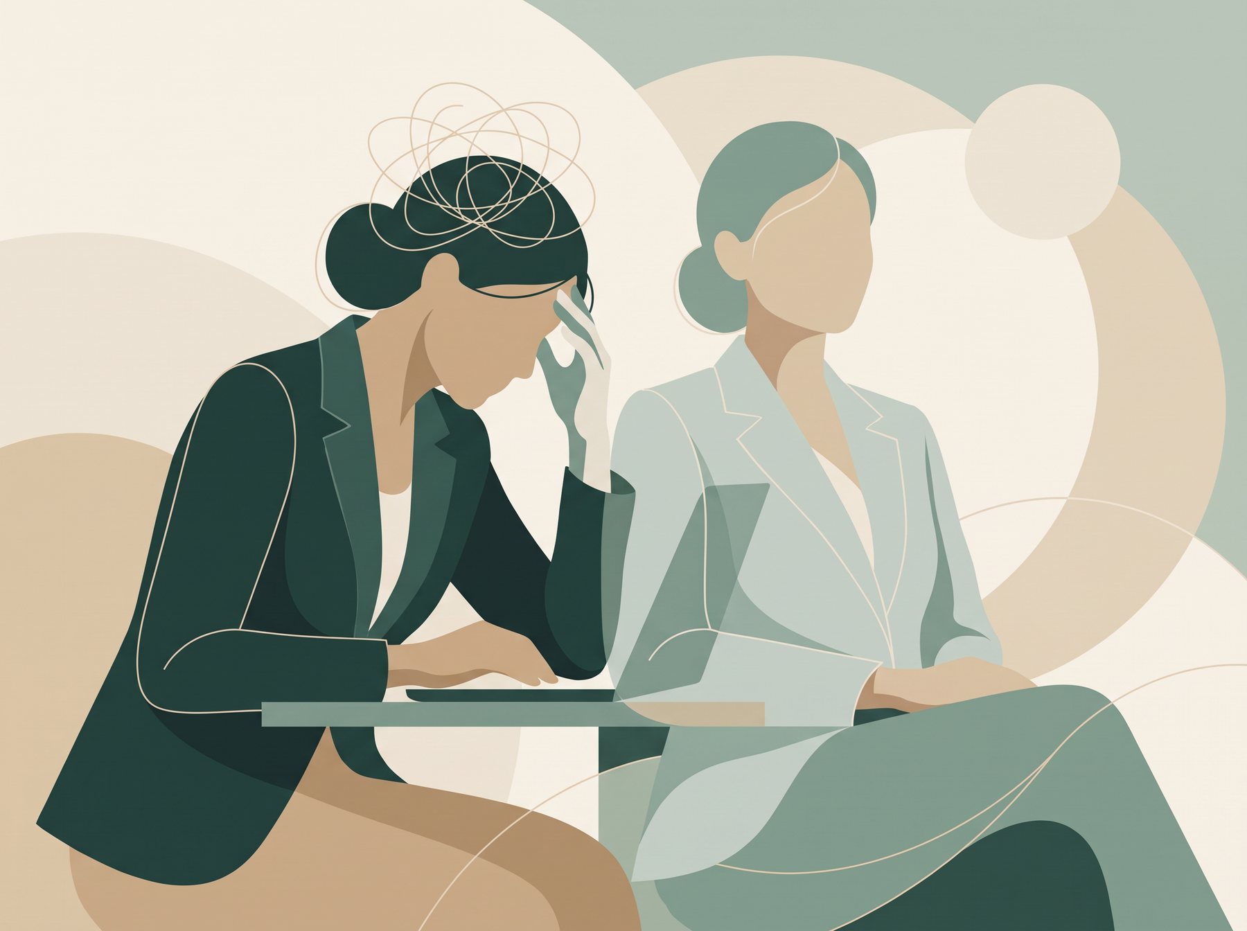 Illustratie bij het blog over stress bij leidinggevenden